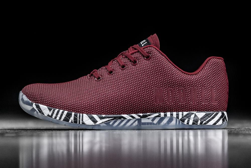 Trainers NOBULL Homme Bordeaux - Chaussures NOBULL Cabernet Zebra Superfabric,France (3279-MAQZF)